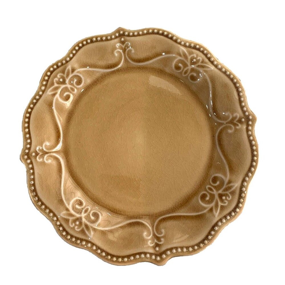 Pioneer Woman Paige Amber Crackle Glaze 8inch Salad Sandwich Dessert Snack Plate